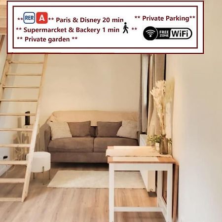 Le Petit Noisy Entre Paris Et Disney, Proche Centrex Avec Jardin Privatif Et Parking Eksteriør billede